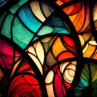 Abstract stained-glass placeholder