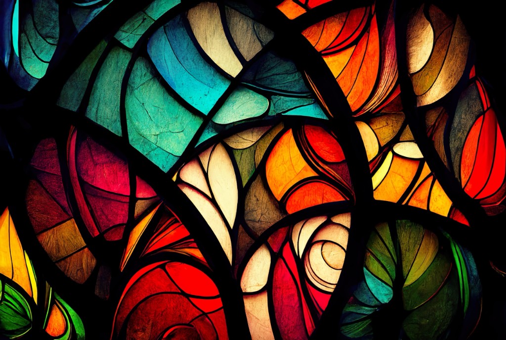 Abstract stained-glass placeholder